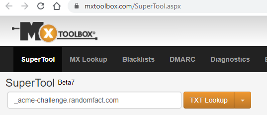 MX Toolbox: TXT Lookup